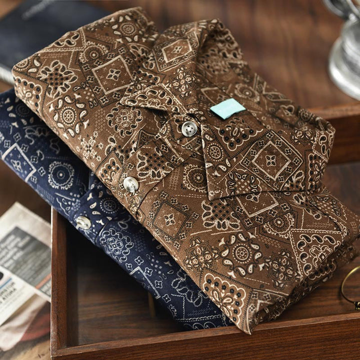 Todd™ | Vintage Paisley Button-Up Shirt