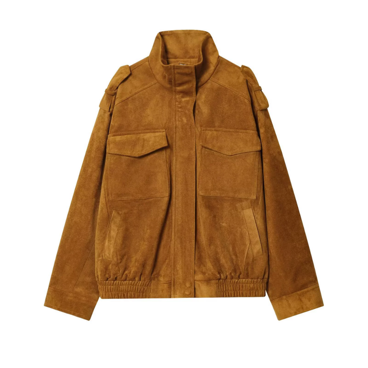 Wynter™ | Suede Texture Bomber Jacket