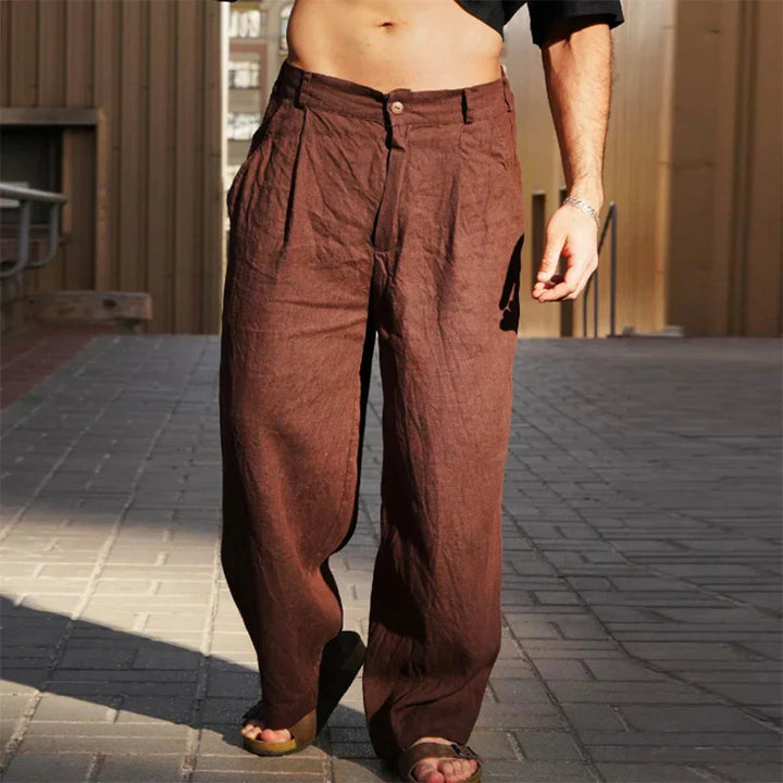 Nate™|Wide-Leg Linen Trousers