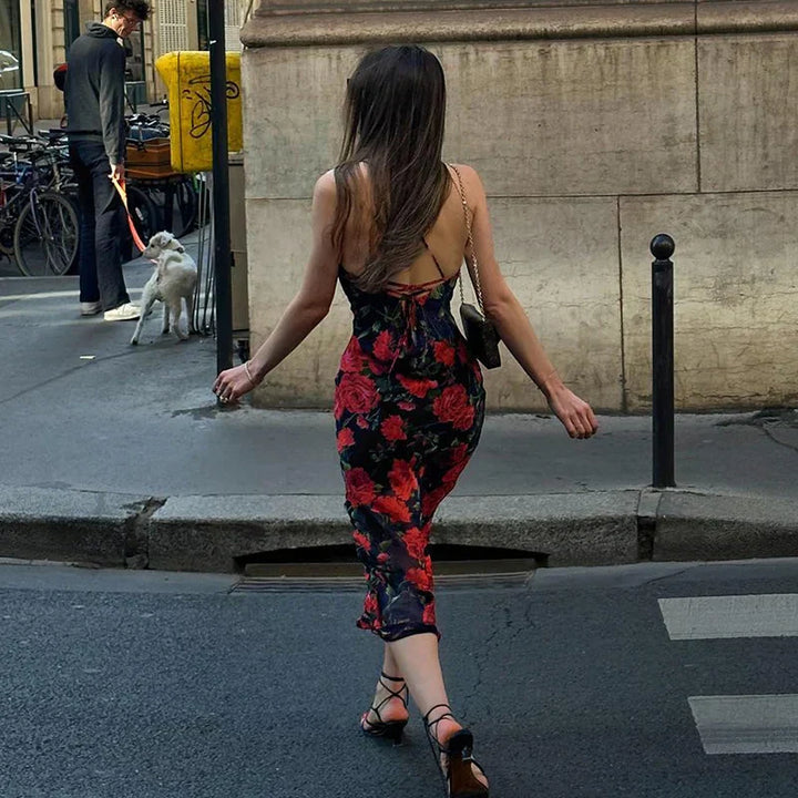 Audrey™|Printed suspended dress