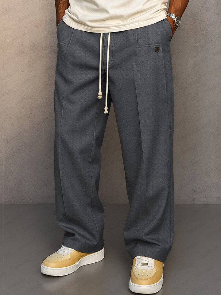 Paul™| Drawstring Wide-Leg Cotton Trousers