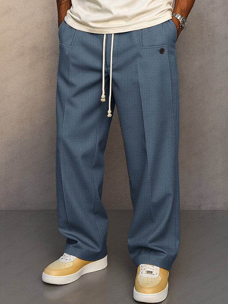 Paul™| Drawstring Wide-Leg Cotton Trousers