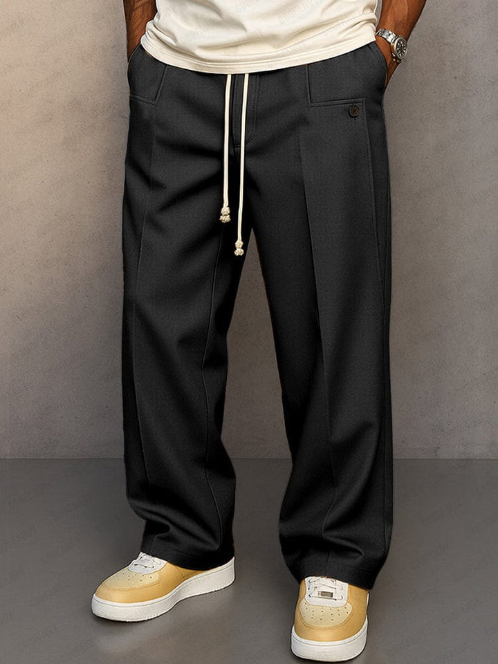Paul™| Drawstring Wide-Leg Cotton Trousers