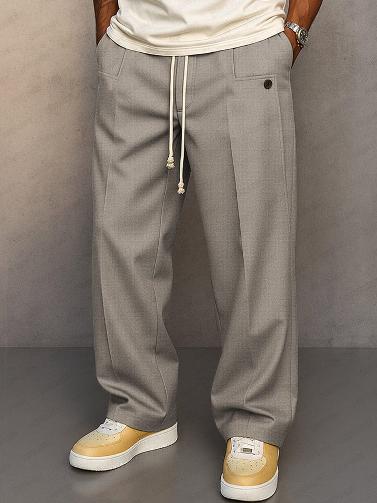 Paul™| Drawstring Wide-Leg Cotton Trousers