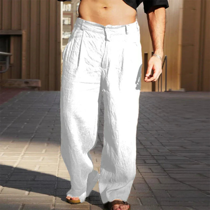 Nate™|Wide-Leg Linen Trousers
