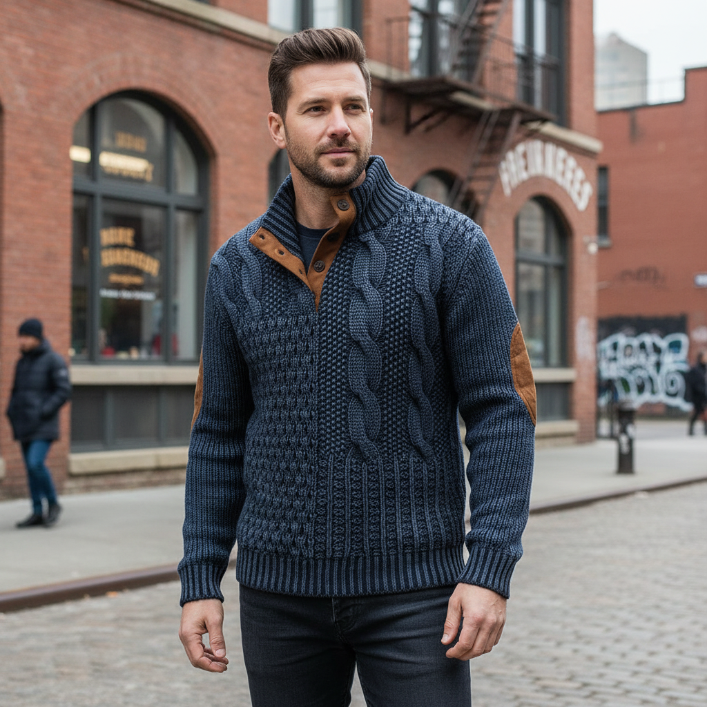 Maxim™ | Quarter Button Sweater
