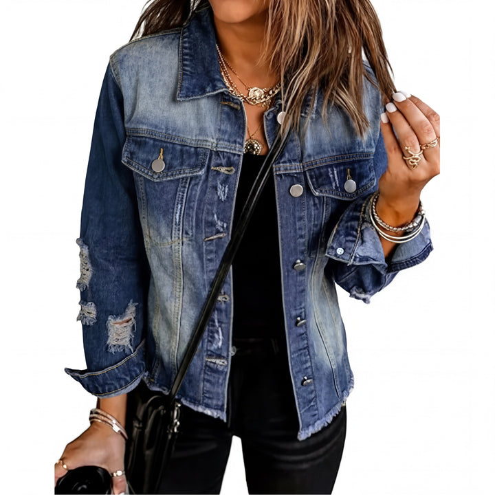 Lyla™ | Distressed Boyfriend Denim Jacket
