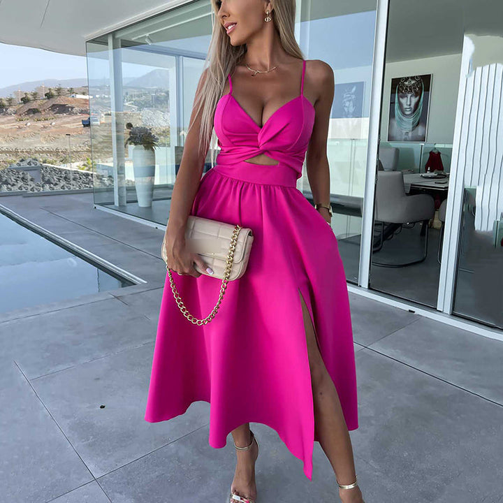 Rio™|Spaghetti Straps High Slit Dress