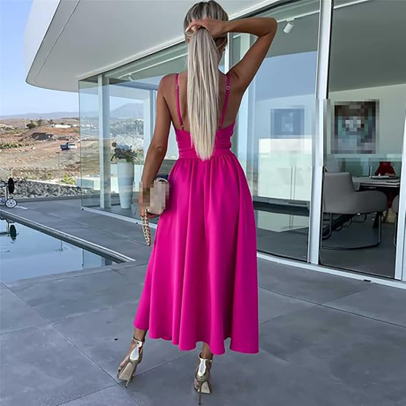 Rio™|Spaghetti Straps High Slit Dress